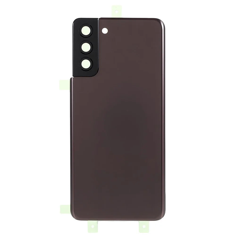 For Samsung Galaxy S21+ 5G Housing Battery Door Back Cover Replacement Parts with Camera Ring Cover (without Logo) - Brown - 2