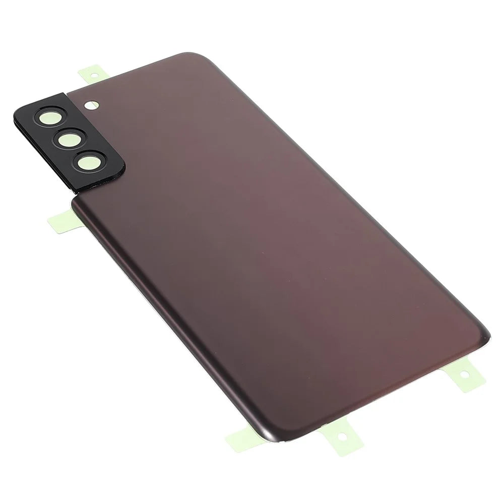 For Samsung Galaxy S21+ 5G Housing Battery Door Back Cover Replacement Parts with Camera Ring Cover (without Logo) - Brown - 5