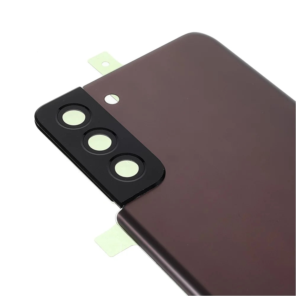 For Samsung Galaxy S21+ 5G Housing Battery Door Back Cover Replacement Parts with Camera Ring Cover (without Logo) - Brown - 6