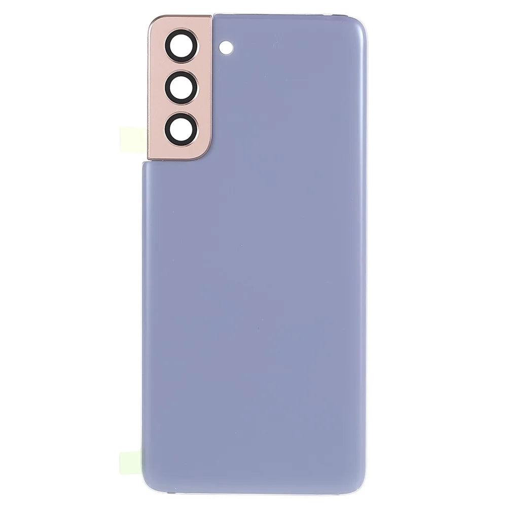 For Samsung Galaxy S21 4G/5G Housing Battery Door Back Cover Replacement Parts with Camera Ring Cover (without Logo) - Purple - 2