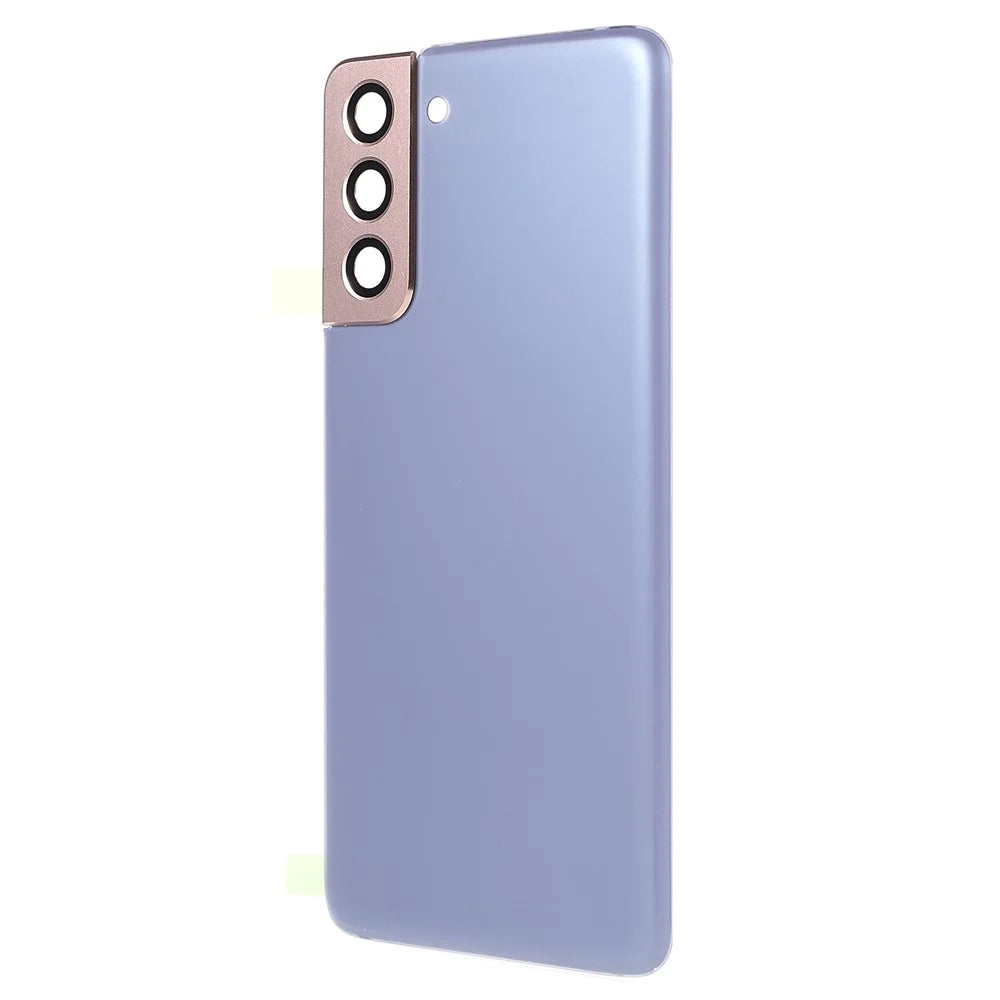 For Samsung Galaxy S21 4G/5G Housing Battery Door Back Cover Replacement Parts with Camera Ring Cover (without Logo) - Purple - 3