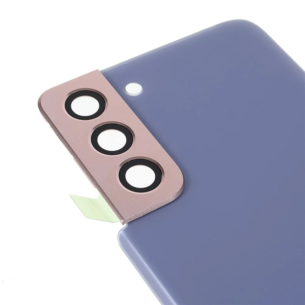 For Samsung Galaxy S21 4G/5G Housing Battery Door Back Cover Replacement Parts with Camera Ring Cover (without Logo) - Purple - 6