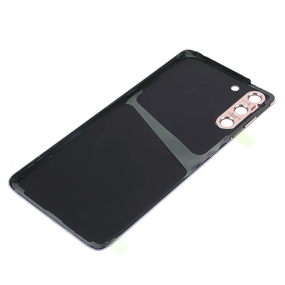 For Samsung Galaxy S21 4G/5G Housing Battery Door Back Cover Replacement Parts with Camera Ring Cover (without Logo) - Purple - 7