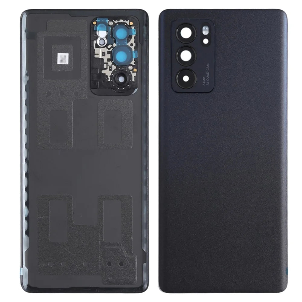 For Oppo Reno6 Pro 5G PEPM00, CPH2249 OEM Back Battery Housing Cover with Camera Ring Lens Cover Part - Black - 1