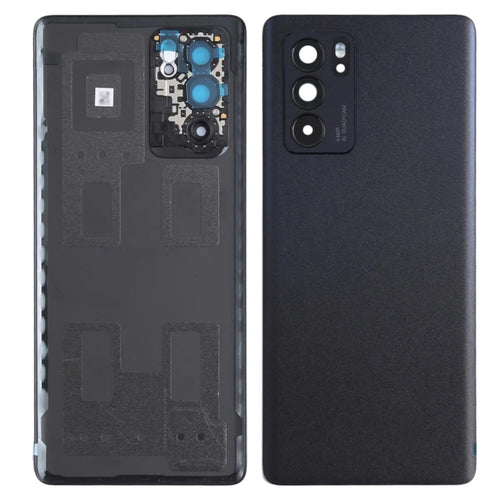 For Oppo Reno6 Pro 5G PEPM00, CPH2249 OEM Back Battery Housing Cover with Camera Ring Lens Cover Part - Black - 1