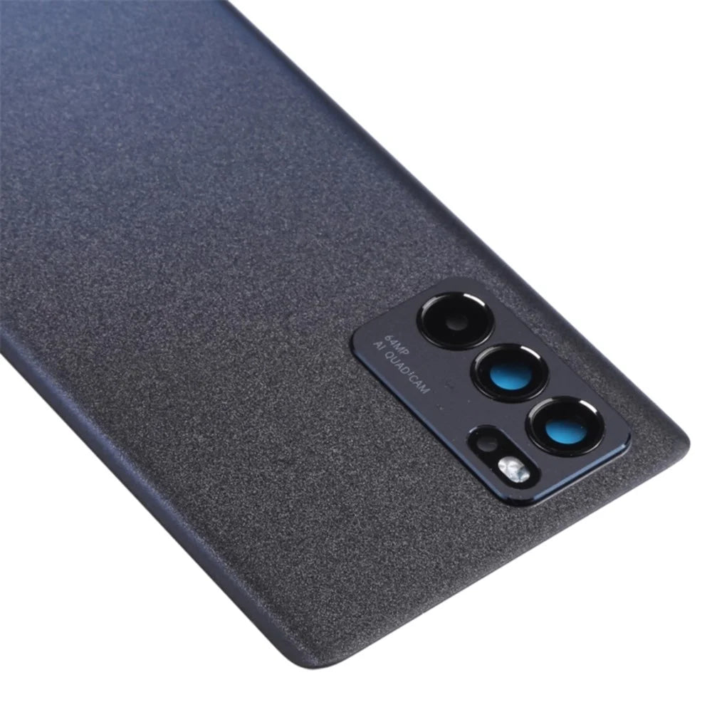 For Oppo Reno6 Pro 5G PEPM00, CPH2249 OEM Back Battery Housing Cover with Camera Ring Lens Cover Part - Black - 4