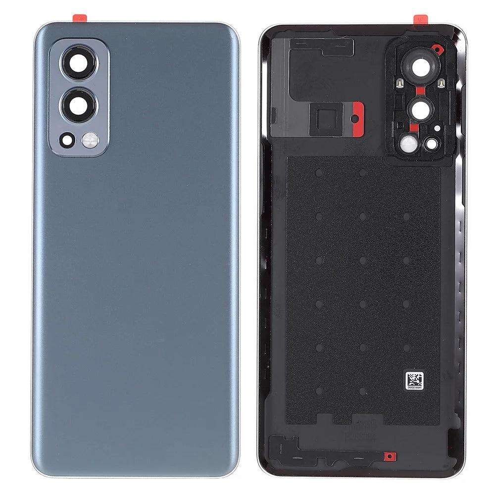 For OnePlus Nord 2 5G OEM Battery Back Cover Rear Door Housing Replacement with Camera Lens Ring Cover - Grey - 1