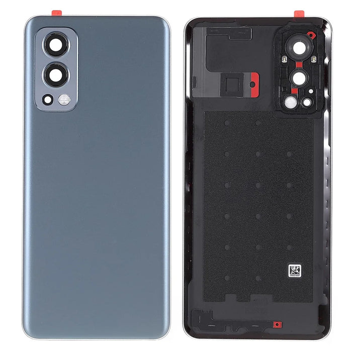 For OnePlus Nord 2 5G OEM Battery Back Cover Rear Door Housing Replacement with Camera Lens Ring Cover - Grey - 1