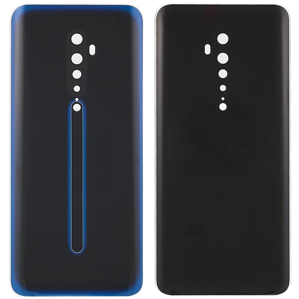 For Oppo Reno2 Phone Back Battery Housing Cover Replacement Parts (without Logo) - Black - 1