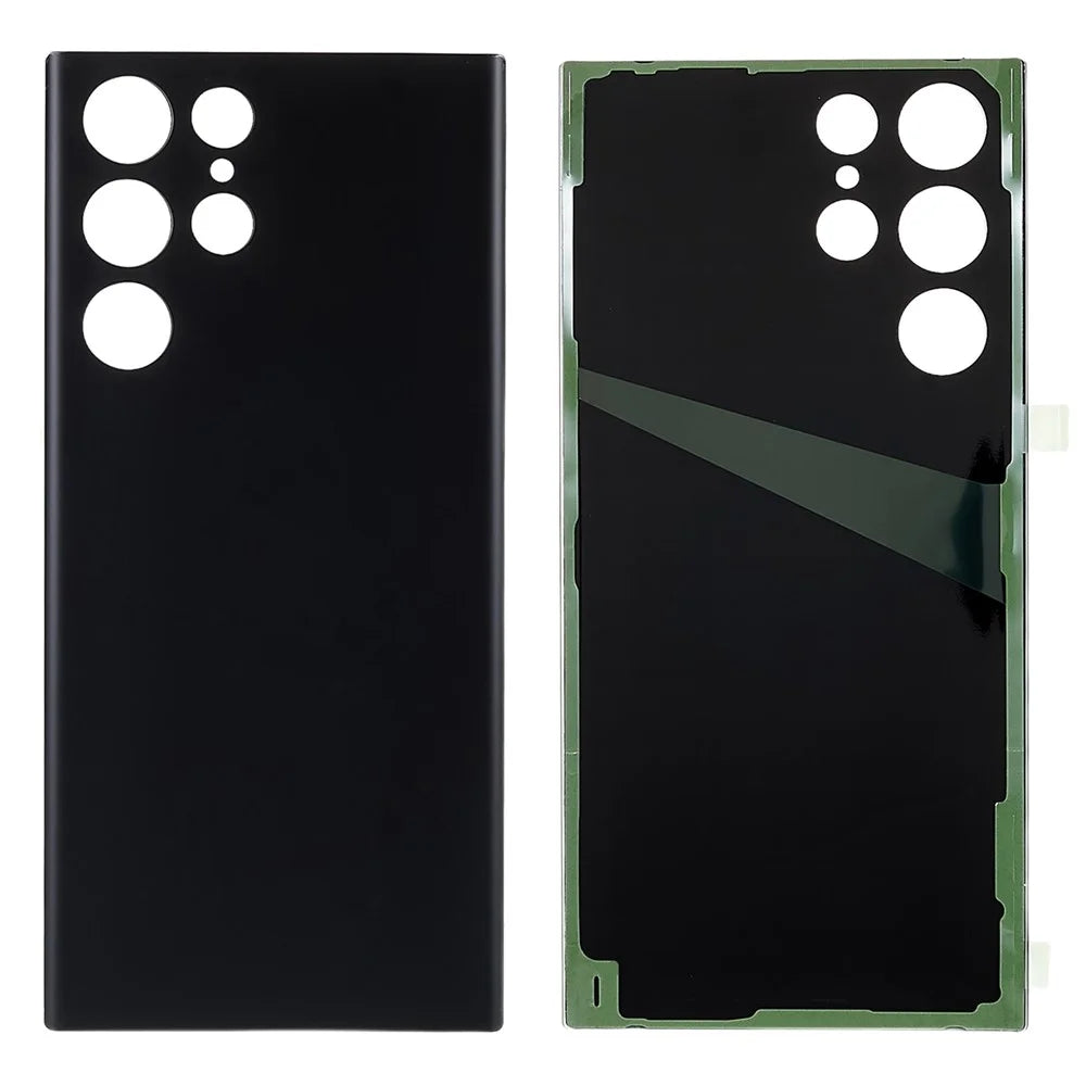 For Samsung Galaxy S22 Ultra 5G S908 Battery Housing Cover with Adhesive Sticker Replacement Parts - Black - 1
