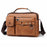 WEIXIER  D234 PU Leather Men's Messenger Bag Shoulder Bag Satchel Briefcase with Earphone Hole - Light Brown - 1