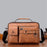 WEIXIER  D234 PU Leather Men's Messenger Bag Shoulder Bag Satchel Briefcase with Earphone Hole - Light Brown - 4