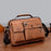 WEIXIER  D234 PU Leather Men's Messenger Bag Shoulder Bag Satchel Briefcase with Earphone Hole - Light Brown - 5