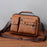 WEIXIER  D234 PU Leather Men's Messenger Bag Shoulder Bag Satchel Briefcase with Earphone Hole - Light Brown - 6