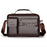 WEIXIER D235 Men's Messenger Bag Business PU Leather Crossbody Bag Fashionable Travel Bag Water-resistant Travel Accessories - Brown - 2