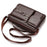 WEIXIER D235 Men's Messenger Bag Business PU Leather Crossbody Bag Fashionable Travel Bag Water-resistant Travel Accessories - Brown - 3