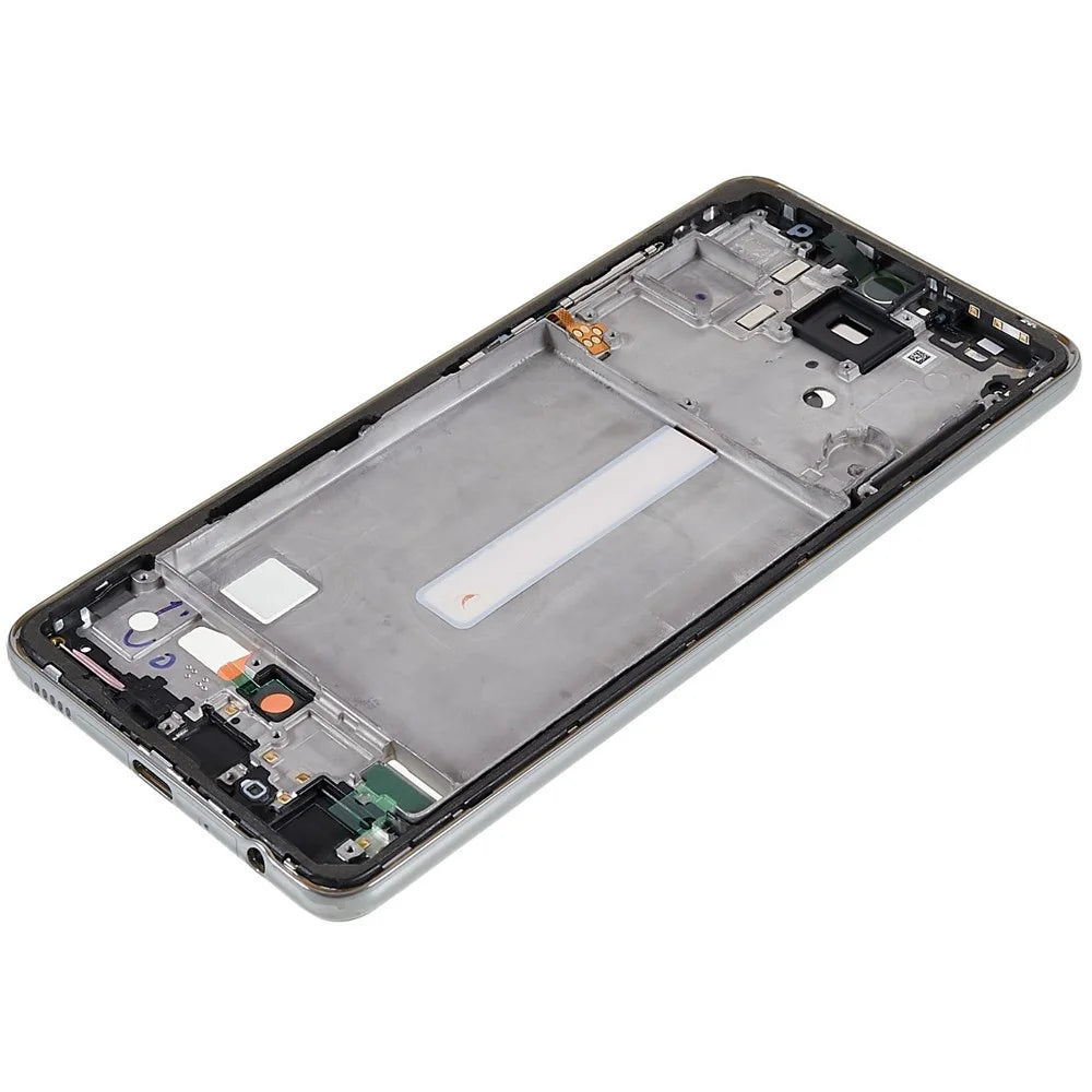 For Samsung Galaxy A52 4G A525F / A52 5G A526B OEM Front Housing Frame Repair Part (without Logo) - Awesome White - 6
