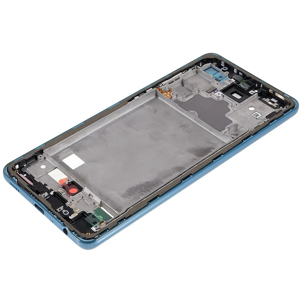 For Samsung Galaxy A72 4G A725F OEM Front Housing Frame Repair Part (without Logo) - Awesome Blue - 6