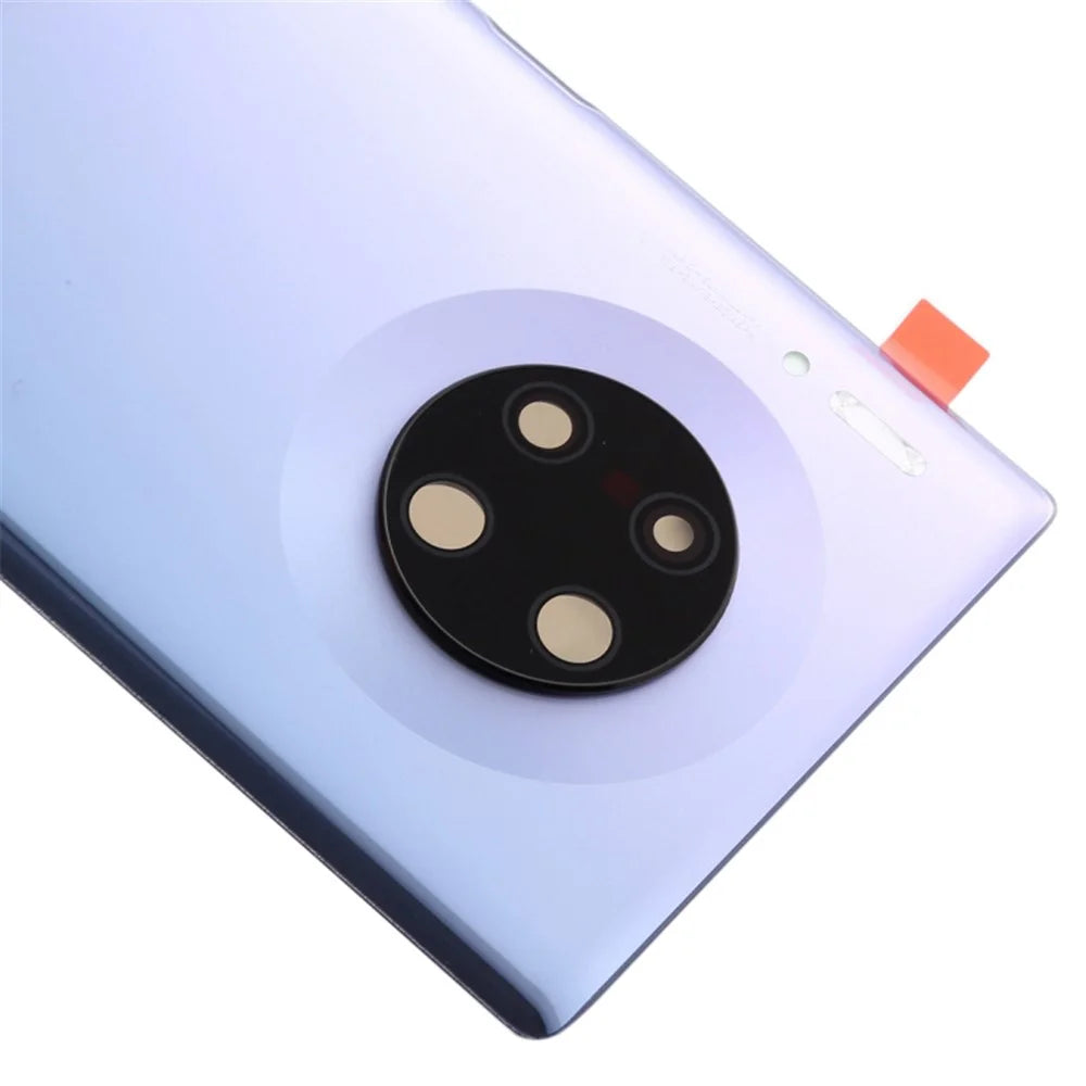 For Huawei Mate 30 Pro 4G/5G Battery Housing Back Cover with Camera Ring Lens Cover Replacement (without Logo) - Silver - 4