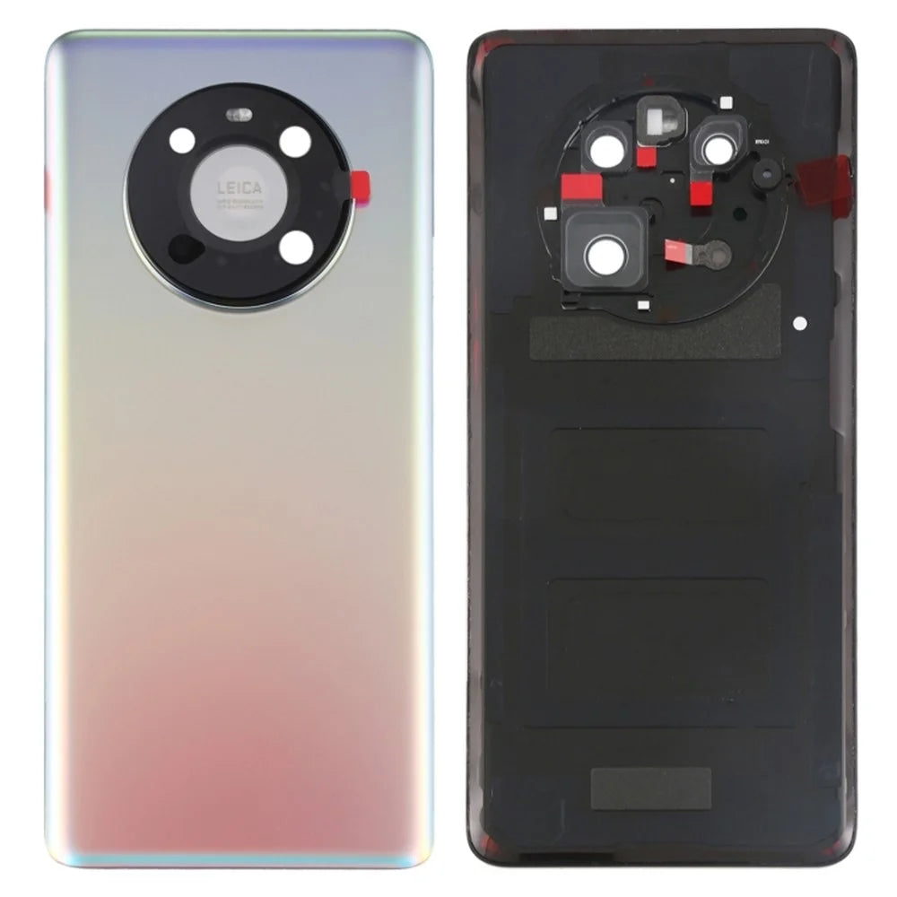 For Huawei Mate 40 Battery Housing Back Cover with Camera Ring Lens Cover Replacement (without Logo) - Silver - 1