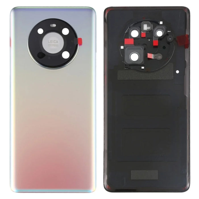 For Huawei Mate 40 Battery Housing Back Cover with Camera Ring Lens Cover Replacement (without Logo) - Silver - 1