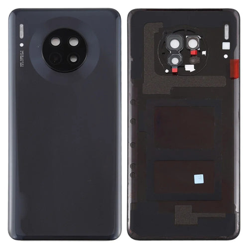 For Huawei Mate 30 4G/5G Battery Housing Back Cover with Camera Ring Lens Cover Replacement (without Logo) - Black - 1