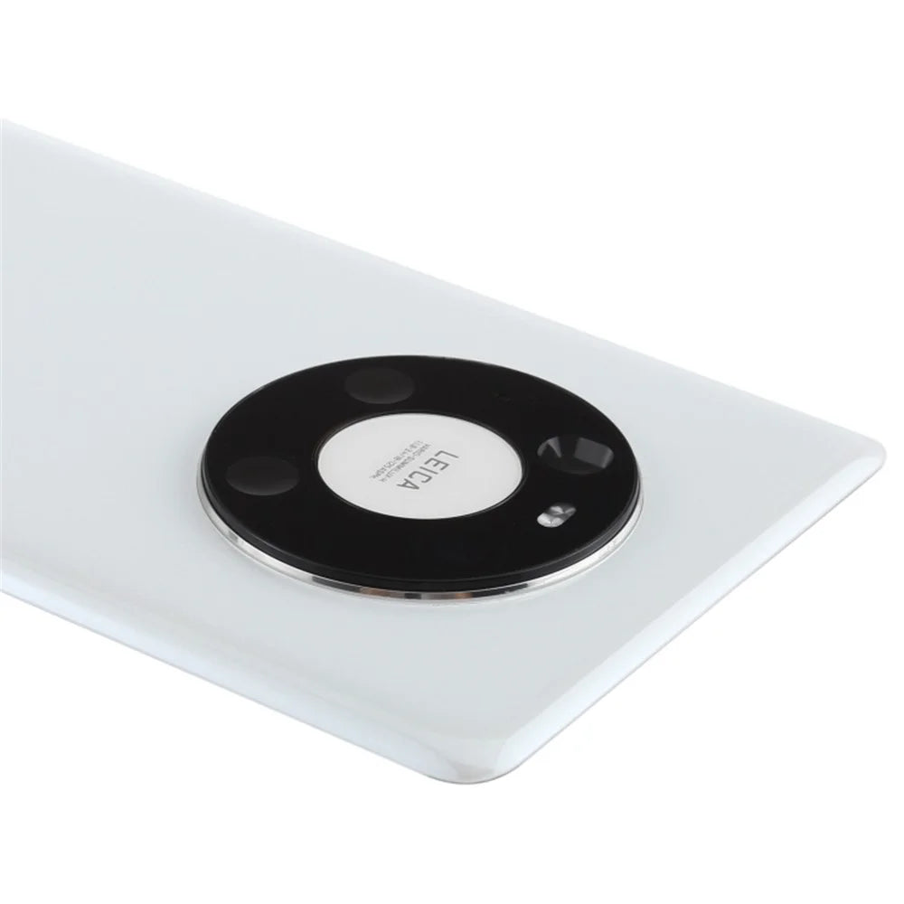 For Huawei Mate 40 Pro 4G/5G Battery Housing Back Cover with Camera Ring Lens Cover Replacement (without Logo) - White - 4