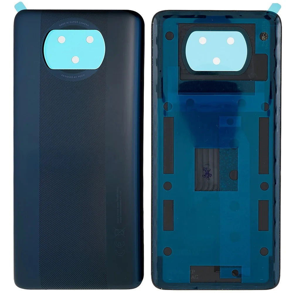 For Xiaomi Poco X3/Poco X3 NFC M2007J20CG, M2007J20CT OEM Battery Door Cover Replacement Part - Black - 1