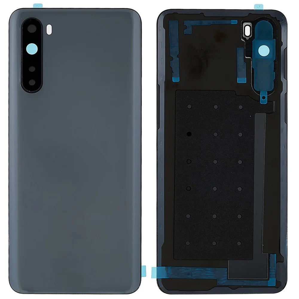 For OnePlus Nord OEM Battery Housing Cover Repair Part + Camera Lens Cover - Black - 1
