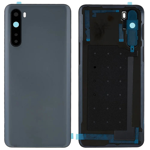 For OnePlus Nord OEM Battery Housing Cover Repair Part + Camera Lens Cover - Black - 1