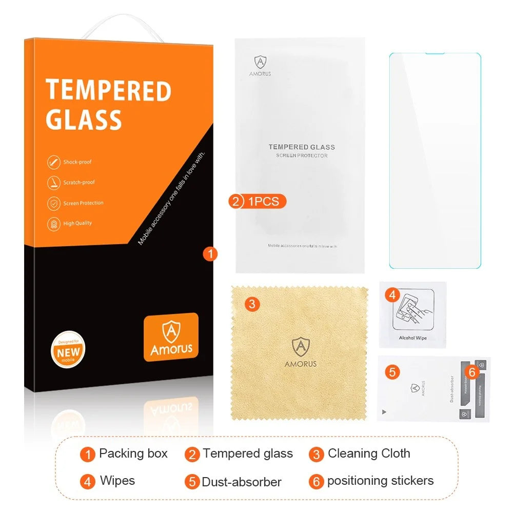 AMORUS High Aluminum-silicon Glass Film for Sony Xperia Pro-I, 2.5D Arc Edge High Definition Screen Protector - 7