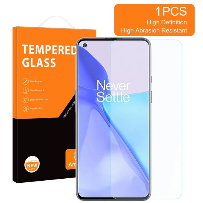 AMORUS High Aluminum-silicon Glass Screen Film for OnePlus 9 (EU / US Version), Anti-explosion 2.5D Arc Edge Screen Protector - 2