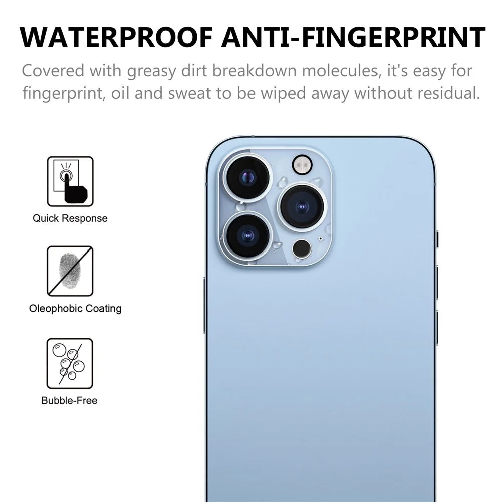 For iPhone 14 Pro 6.1 inch Rear Camera Lens Protector HD Clear Scratch Resistant Anti-explosion Tempered Glass Lens Film - 2