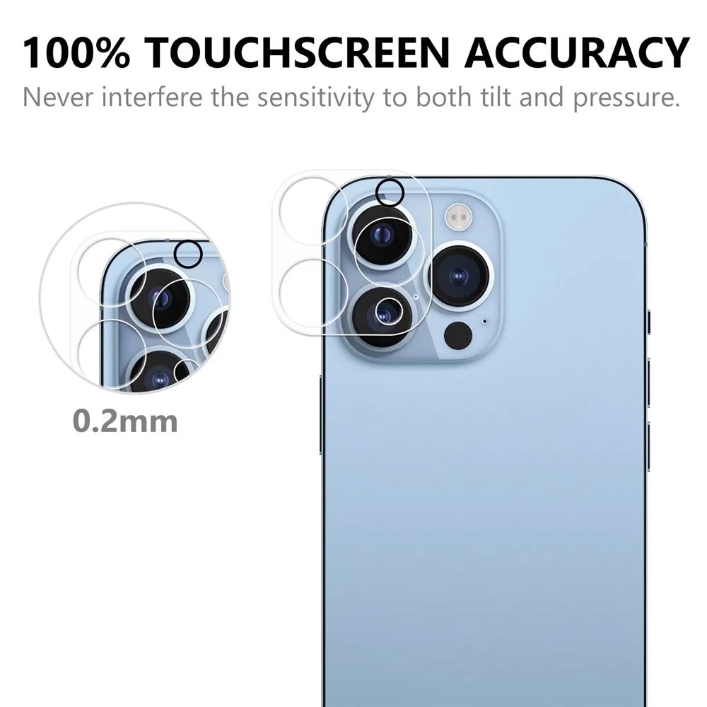 For iPhone 14 Pro 6.1 inch Rear Camera Lens Protector HD Clear Scratch Resistant Anti-explosion Tempered Glass Lens Film - 4