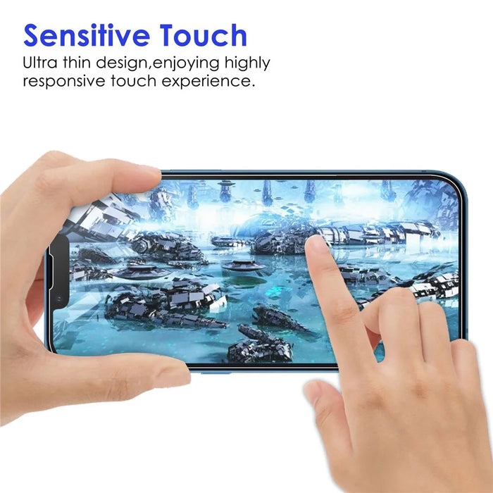 For iPhone 14 6.1 inch Ultra Clear Full Coverage Tempered Glass Screen Protector Anti-explosion Film + Precise Cutout Camera Lens Protector - 3