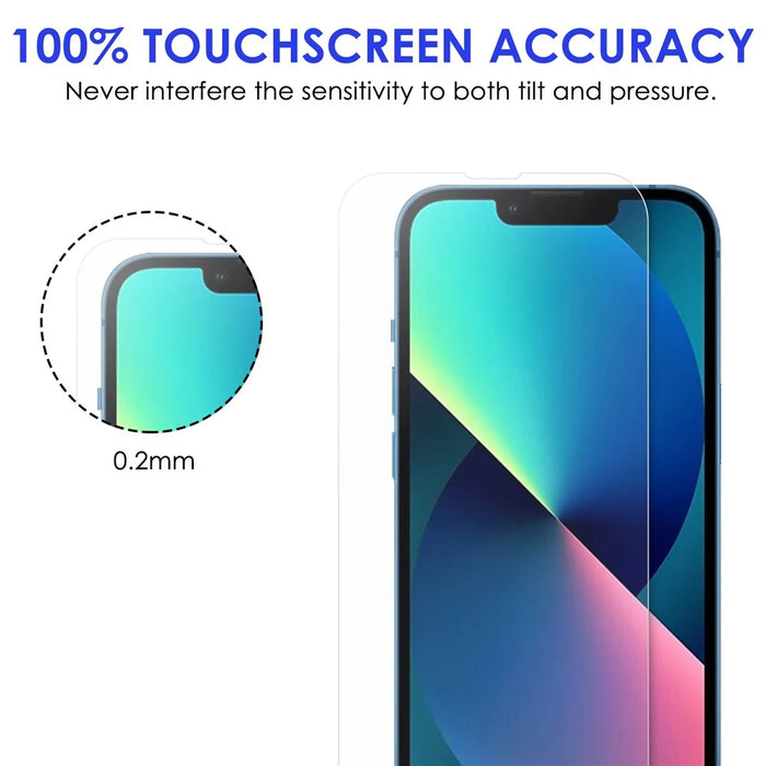 For iPhone 14 6.1 inch Ultra Clear Full Coverage Tempered Glass Screen Protector Anti-explosion Film + Precise Cutout Camera Lens Protector - 4