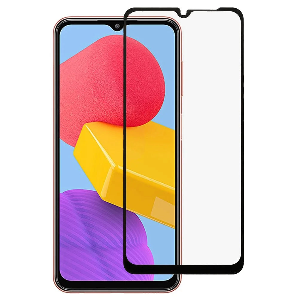 For Samsung Galaxy M13 4G Anti-fingerprint Full Covering Anti-scratch Full Glue Silk Printing Tempered Glass Phone Screen Film - 1