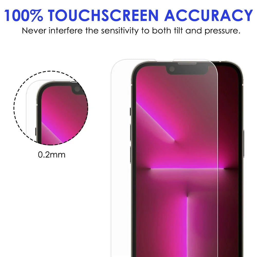 For iPhone 14 Pro 6.1 inch Ultra Clear Anti-fingerprint Full Coverage Tempered Glass Screen Protector Anti-explosion Film + Precise Cutout Camera Lens Protector - 4