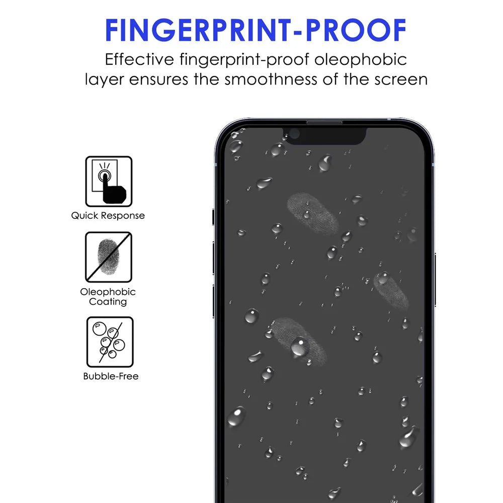 For iPhone 14 Pro Max 6.7 inch Anti-scratch Full Glue Tempered Glass Film Anti-explosion Black Edge Ultra Clear AGC Glass Full Coverage Screen Protector - 2