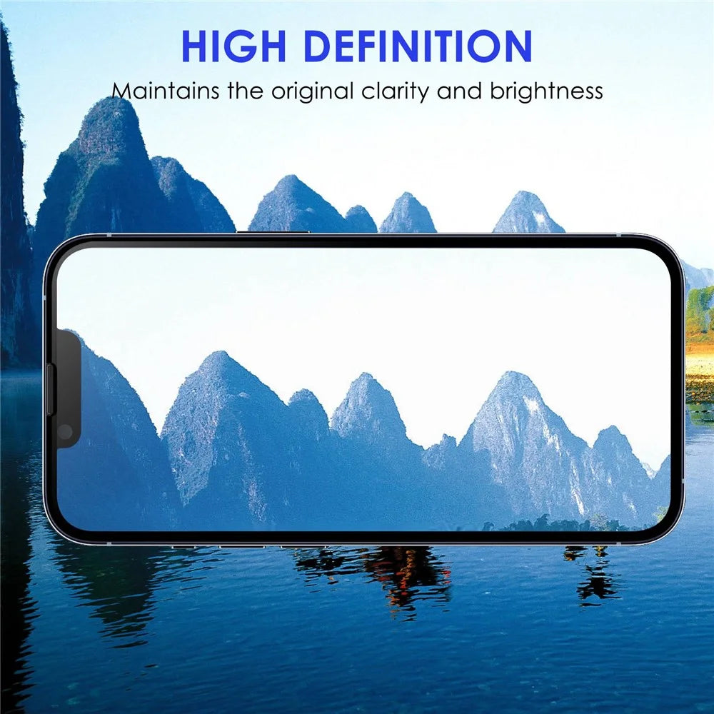 For iPhone 14 6.1 inch Ultra Clear AGC Tempered Glass Film Anti-explosion Black Edge Full Glue Full Screen Protector - 3