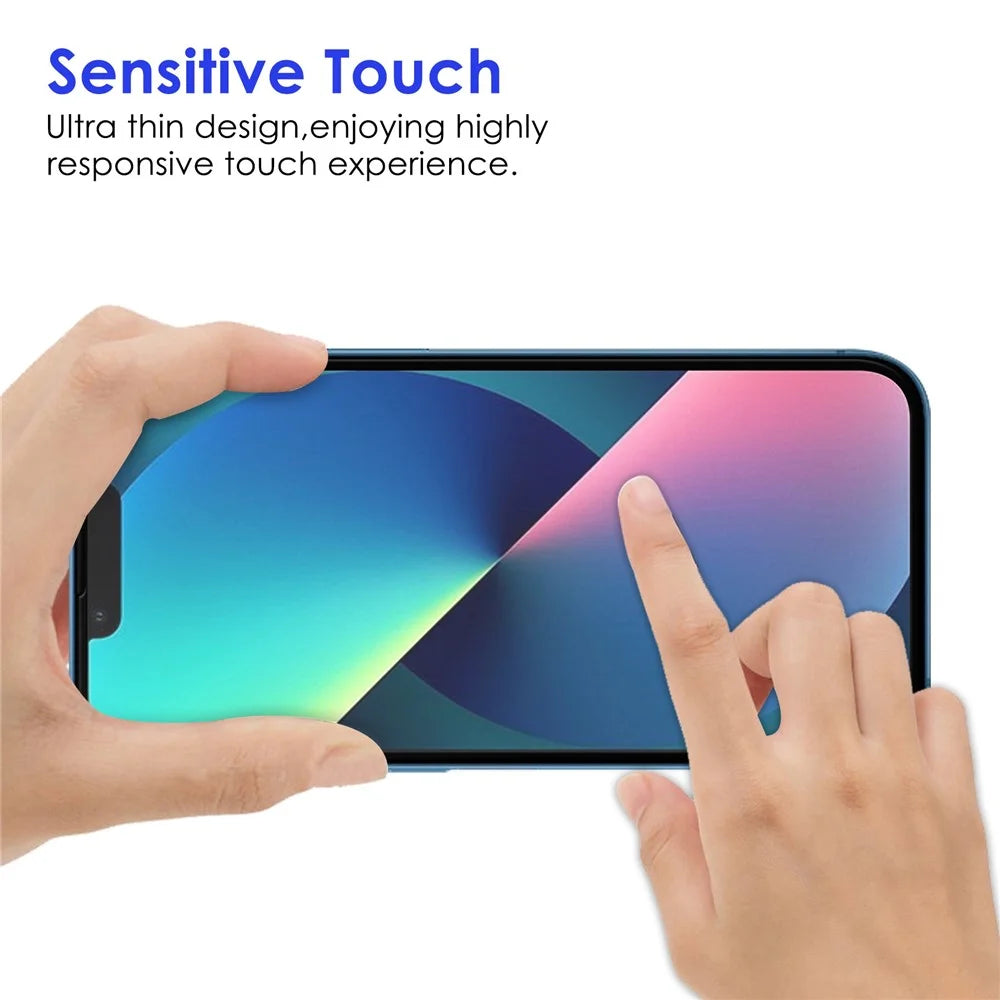 For iPhone 14 6.1 inch Ultra Clear AGC Tempered Glass Film Anti-explosion Black Edge Full Glue Full Screen Protector - 4