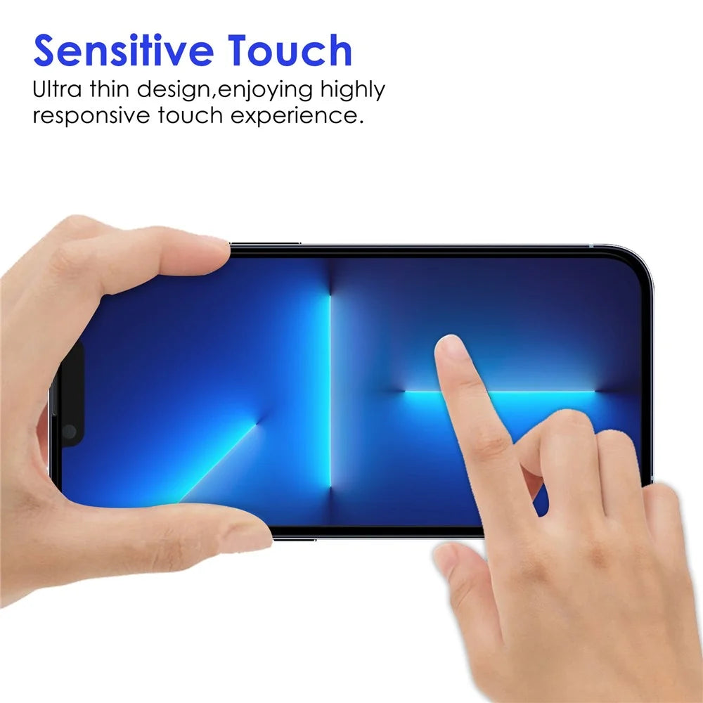 For iPhone 14 Plus 6.7 inch Sensitive-touch Tempered Glass Film Anti-explosion Black Edge Full Glue Full Screen Protector - 4