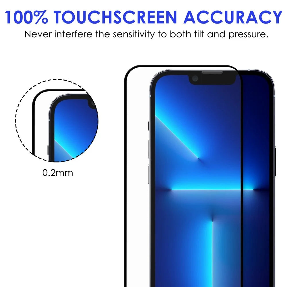 For iPhone 14 Plus 6.7 inch Sensitive-touch Tempered Glass Film Anti-explosion Black Edge Full Glue Full Screen Protector - 5