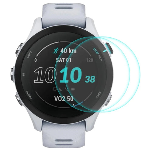 ENKAY HAT PRINCE 2Pcs / Set for Garmin Forerunner 255S High Aluminum-silicon Glass Screen Protector, 0.2mm Explosion Proof Full Glue Watch Screen Film - 1