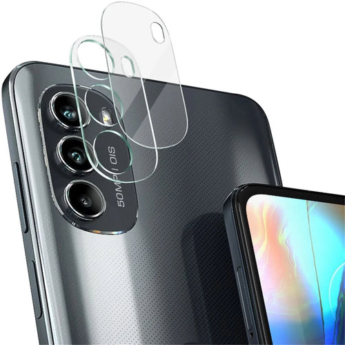 IMAK For Motorola Moto G82 5G Integrated Camera Lens Protector Ultra Clear Tempered Glass Lens Film + Acrylic Lens Cap - 1
