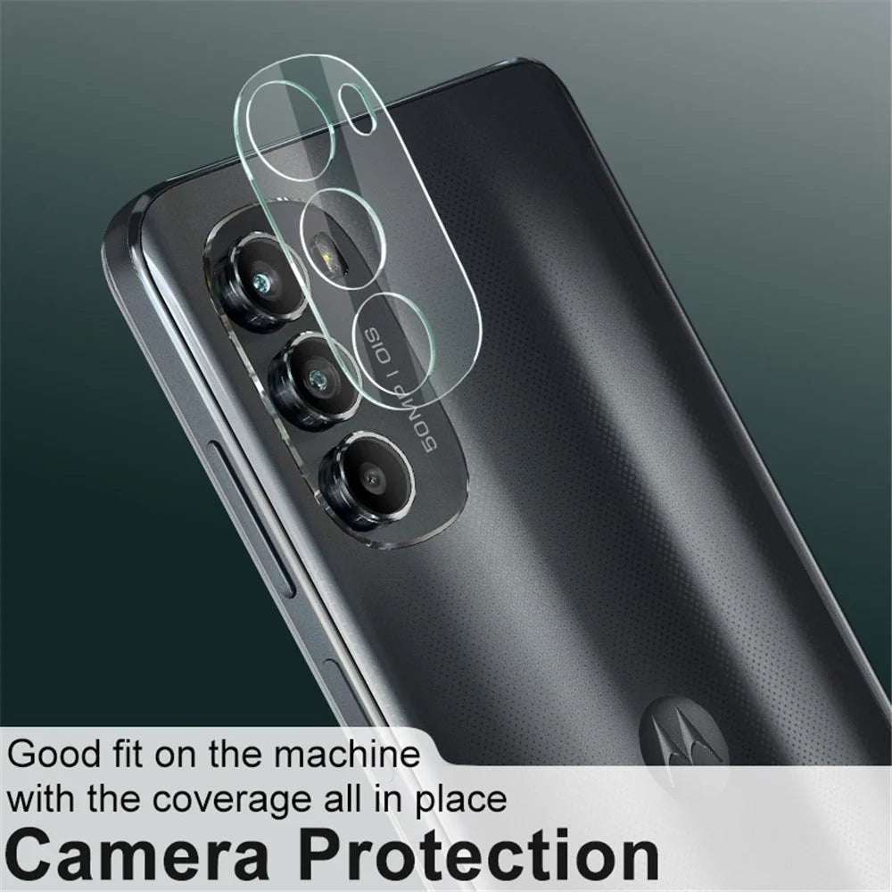 IMAK For Motorola Moto G82 5G Integrated Camera Lens Protector Ultra Clear Tempered Glass Lens Film + Acrylic Lens Cap - 4