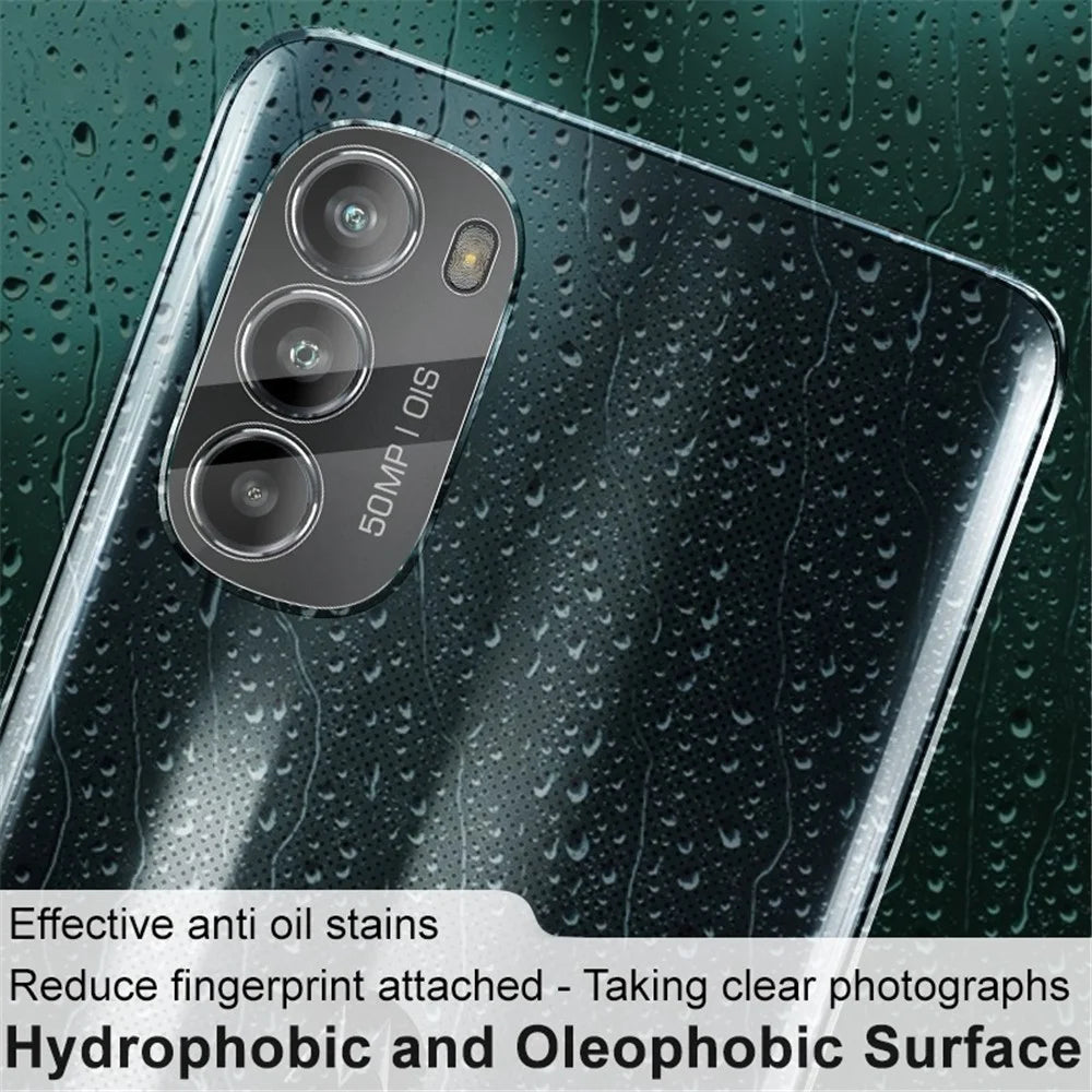 IMAK For Motorola Moto G82 5G Integrated Camera Lens Protector Ultra Clear Tempered Glass Lens Film + Acrylic Lens Cap - 5