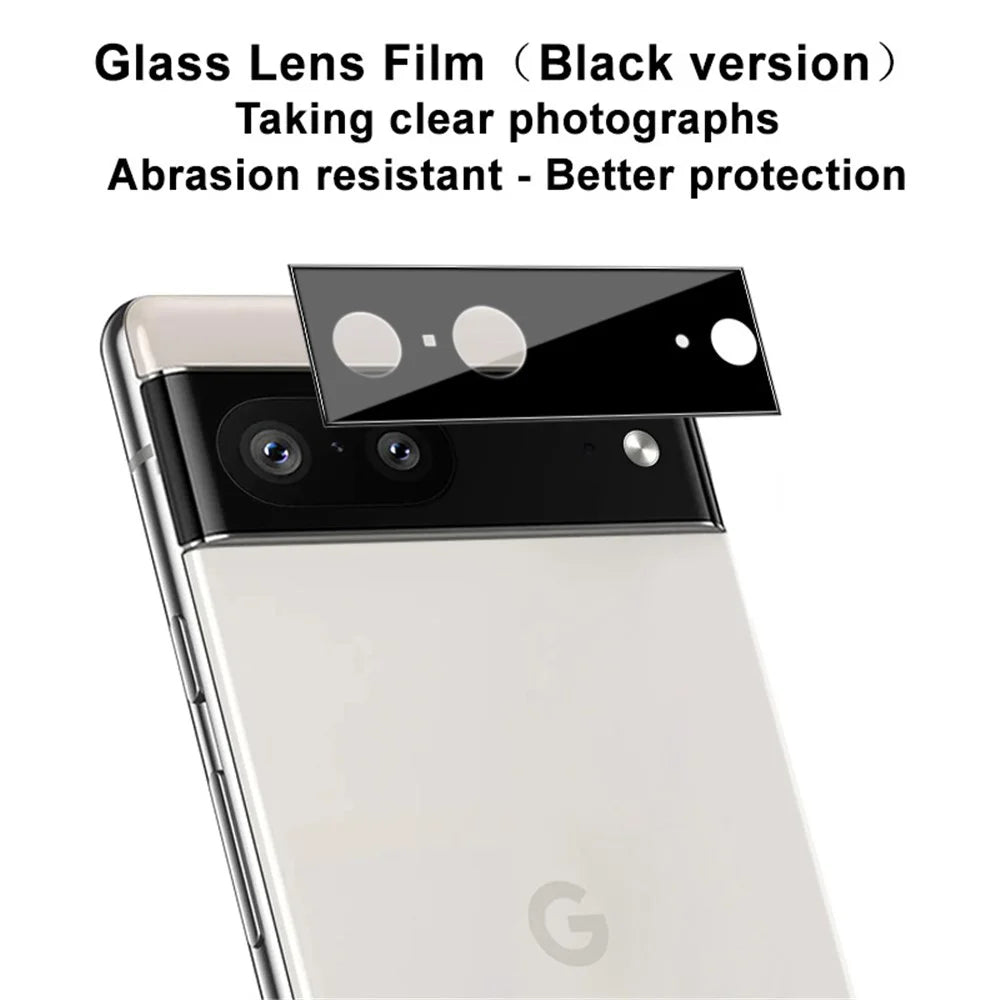 IMAK For Google Pixel 7 5G HD Clear Camera Lens Protector Anti-Scratch  Tempered Glass Lens Film (Black Version) - 3