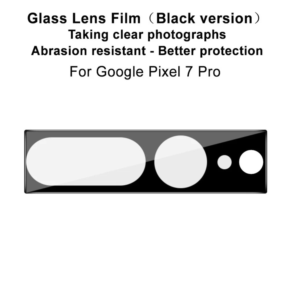 IMAK For Google Pixel 7 Pro 5G Tempered Glass Camera Lens Protector HD Clear Rear Camera Protective Film (Black Version) - 2