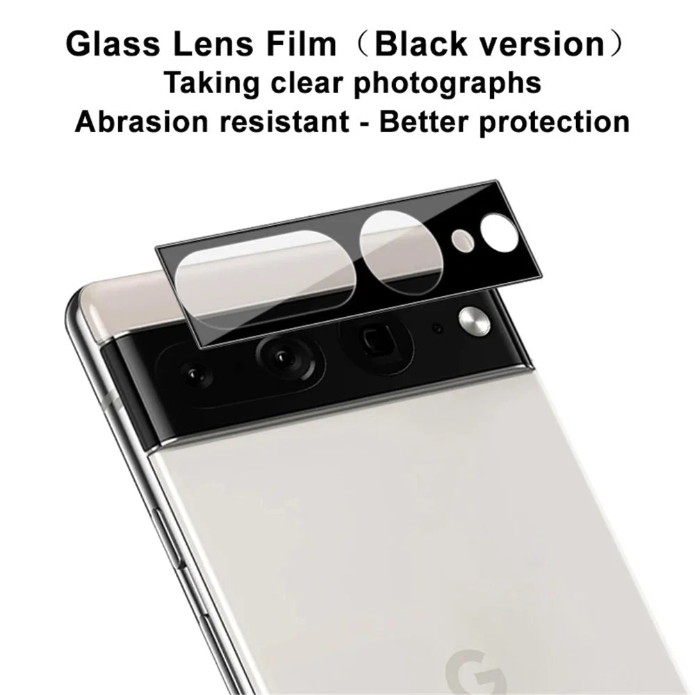 IMAK For Google Pixel 7 Pro 5G Tempered Glass Camera Lens Protector HD Clear Rear Camera Protective Film (Black Version) - 3